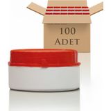 Sevgift 250CC Kilitli Kapaklı Hdpe Plastik Numune Saklama Kavanozu - Gıda Uyumlu (100'LÜ Paket)
