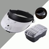 Sevgift LED Işıklı Gözlük Kafa Büyüteci Çok Başlıklı 1x 1 5x 2x 2 5x 3 5x