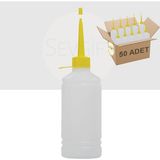 Sevgift Plastik Da ml alık Kapaklı 500 ml Çok Amaçlı Plastik Yağdanlık - 50 Adet Piset Sıkma Şişesi