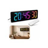 Sevgift RGB LED Büyük Ekranlı Dijital Duvar Saati, Timer | Uzaktan Kumandalı