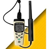 Sevgift Tenmars TM-184 Kablolu Problu Sıcaklık ve Nem Kayıt Cihazı Datalogger - Beyaz