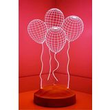 Sevgilambası 3 Boyutlu 3D Görünümlü Balon Led Lamba
