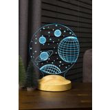 Sevgilambası 3D 3 Boyutlu Uzay Temalı LED Lamba