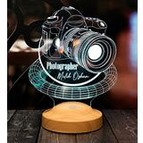 Sevgilambası Fotoğrafçıya Hediye DSLR Fotoğraf Makinesi Kişiye Özel 3D Halkalı Led Lamba