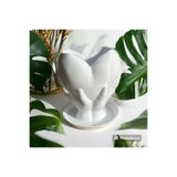 Sevgiler Günü Özel Koleksiyon Kalp Şeklinde Saksı Beyaz 10 Cm(KÜÇÜK BOY), THEPLASTI0057