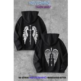 Sevgili Angel & Guardian çift kombini Baskılı Kapüşonlu Sweatshirt 2li Set Takım