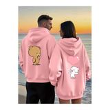 Sevgili Kombin Hoodie – Ayıcık Baskılı Kalpli Çift Sweatshirt Unisex Kapüşonlu Oversize