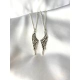 Sevgili ve Arkadaşlık - İkili Gotik Kanat Kolyesi Best Friends BFF