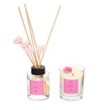 Sevgililer Günü 100 ml Rosewood Oda Kokusu ve Vegan Mum Seti