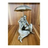 Sevgililer Günü Evlilik Yıldönümü Hediyesi Bronz Dekoratif Biblo, 18 cm Yükseklik