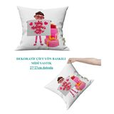 Sevgililer Günü Hediyesi Happy Valentines Hediyelik Dekoratif Midi Yastık Kırlent 27x27cm Dolgulu