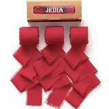 Sevgililer Günü Kurdelesi, 3 Rulo Kırmızı Şifon Kurdele, Noel Için 3,8 Cm X 7Yd Hediye Şerit Seti, Düğün Dekoru, Düğün Davetiyeleri, Buket Sarma, Çiçek Buketi, Gelin Buketleri, Kendin Yap El