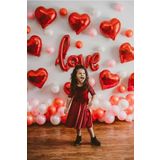 Sevgililer Günü Love Kırmızı Folyo Balon Seti