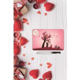 Sevgililer Günü Sevgiliye Özel Yazılı Cam Kesme Tahtası |Sv1| 30 Cm X 40 Cm