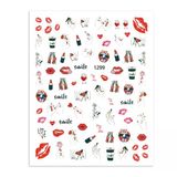 Sevgililer Günü Tırnak Sticker Tırnak Etiketi Nail Art Jo-1299