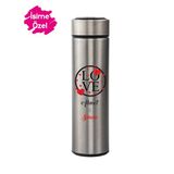 Sevgililer Gününe Özel Baskılı Isime Özel Göstergeli Çelik Termos (Isimi Yoruma Ekleyin) GÜMÜŞ-001 - 450 ml - Beyaz