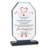 Sevgililer Gününe Özel Cam Plaket - Sevgililer Günü Plaketi