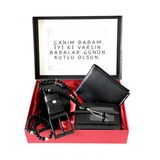 Sevgiliye Babaya Arkadaşa Hediye Set Cüzdan Kemer Kartlık Tesbih