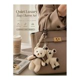 Sevgiliye Hediye Çanta Aksesuarı Peluş Ayıcık Teddy & Küçük Geyik & Kedili Kanca Çanta Süsü Charmı