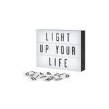 Sevgiliye Hediye Lightbox A4 Led Işık Işıklı Mesaj Panosu 96 Harf Light Box Pano