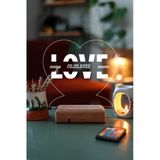 Sevgiliye Hediye Love İsimli Tarihli 16 Renkli Kumandalı Gece Lambası