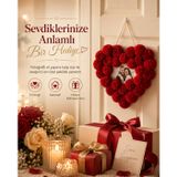 Sevgiliye Özel Fotoğraflı Kalp Kapı Süsü – El Yapımı Dekoratif Aşk Çelengi NGAH004
