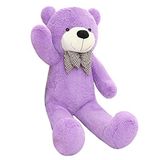 Sevgiliye Özel Hediye - 140 cm Papyonlu Peluş Ayıcık... Lila