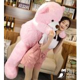 Sevgiliye Özel Hediye - 140 cm Papyonlu Peluş Ayıcık... Pembe
