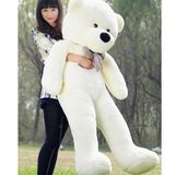 Sevgiliye Özel HEDİYE- 160 cm Papyonlu DEV Boy Peluş Ayı - % 100 YERLİ Beyaz