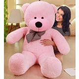 Sevgiliye Özel HEDİYE- 160 cm Papyonlu DEV Boy Peluş Ayı - % 100 YERLİ Pembe