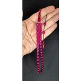 SEVGİLİYE ÖZEL HEDİYE ATEŞ KEHRİBAR TESBİH PEMBE RENK KAPSÜL KESİM H-1380.