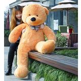 Sevgiliye Özel Hediye- Papyonlu 140 Cm Dev BOY Sevimli Peluş Koca Ayı - Özel Fiyat Kahverengi