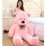 Sevgiliye Özel Hediye- Papyonlu 140 Cm Dev BOY Sevimli Peluş Koca Ayı - Özel Fiyat Pembe