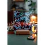 Sevgilleye Hediye Kişiye Özel 3D Kalp & Hediye Seni Seviyorum Dekoratif Led Lamba