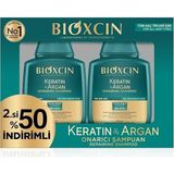 Sevgim Shop Keratin & Argan Onarıcı Şampuan | 2 x 300 ml | Yıpranmış ve Hasar Görmüş Saçlar Için | Hidrolize Keratin + Argan Yağı + Biocomplex B11