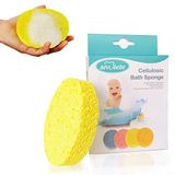 Sevi Baby Selüloz Banyo Süngeri, %100 Tamamen Doğal Saf Bebek Banyo Süngeri, Biyolojik Olarak Çözünebilir, Hipoalerjenik, Yumuşak ve Emici Sünger, Bebek Cildi İçin, Türkiye'de Üretilmiştir (Sarı)
