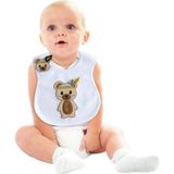 Sevi Bebe Ayı Figürlü Yandan Cırtlı Mama Önlüğü - Standart - Renkli