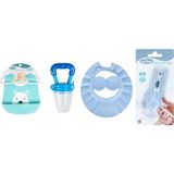 Sevi Bebe Bakım Seti(Silikon Önlük+Meyve Emziği+Banyo Şapkası+Tırnak Makası) - 1 Yaş ve Üzeri - Beyaz - Eflatun