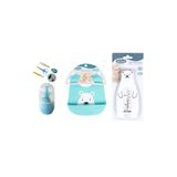 Sevi Bebe Bebek Bakim Seti (tırnak Bakım Seti+silikon Önlük+banyo Derece) mavi beyaz 502-01-25