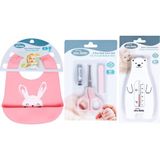 Sevi Bebe Bebek Bakım Seti(Tırnak Makası Seti+Silikon Önlük+Banyo Derecesi) - 1 Yaş ve Üzeri - Beyaz - Eflatun