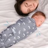 Sevi Bebe Desenli %100 Pamuk Kundak 0-3 Ay Gri Renkli Erkek Bebekler İçin Yumuşak ve Rahat