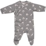 Sevi Bebe Desenli Prematüre Pijama Tulumu 6945 - Gri - Yenidoğan
