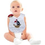 Sevi Bebe Korsan Gemi Figürlü Yandan Cırtlı Mama Önlüğü - Standart - Renkli