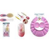 Sevi Bebe Naturel Fırça Tarak +Bebek Duş Başlığı+Tırnak Bakım Seti - 1 Yaş ve Üzeri - Beyaz - Eflatun