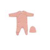 Sevi Bebe Prematüre Desenli Tulum Şapka Set, Turuncu, Unisex