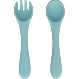 Sevibebe Bebek Çocuk Silikon Kaşık ve Çatal Seti Turkuaz ART-509-13