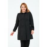SEVİLAY KADIN BÜYÜK BEDEN ASTARLI KISA KAŞE KABAN Füme 46