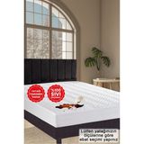 Sevilya Kapitone Fitted Su Geçirmez Sıvı Geçirmez Alez Yatak Koruyucu Yatak Alezi - Beyaz - 120 x 200 cm