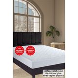 Sevilya Kapitone Fitted Yatak Koruyucu Alez (10 Ebat) - 90 x 190 cm - Beyaz