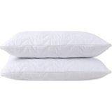 Sevilya Kapitone Su Geçirmez Sıvı Geçirmez Yastık Koruyucu Yastık Alezi 2'li Paket - 50 x 70 cm - Beyaz